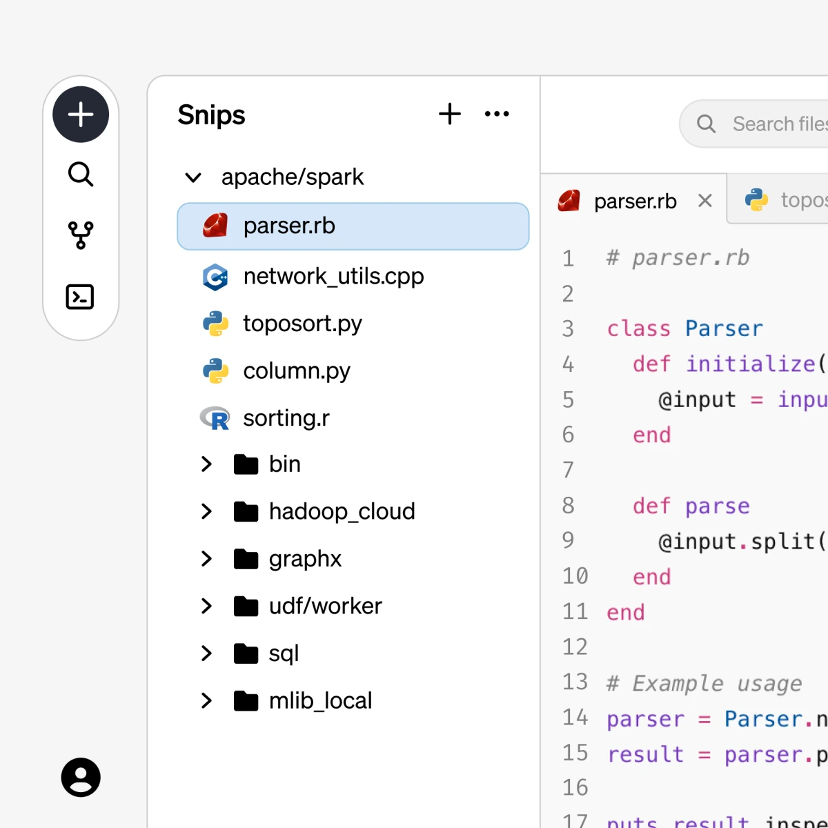 Snip — a tool for sharing code snippets